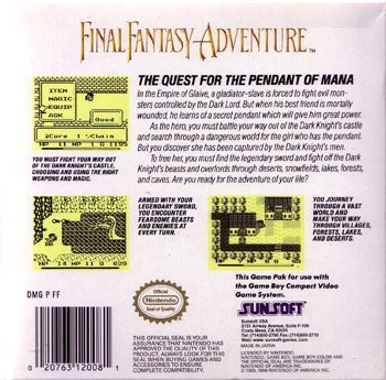 The Game Boy Database - Final Fantasy Adventure Variant Box Back