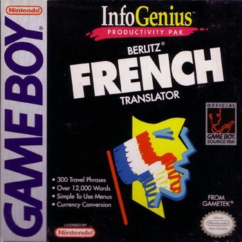 The Game Boy Database - Infogenius Productivity Pak:
Berlitz<small><sup>®</sup></small> French Translator